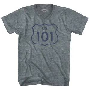 101 Road Sign Adult Tri-Blend V-neck T-shirt