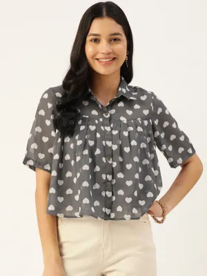 Printed Georgette Party Shirt