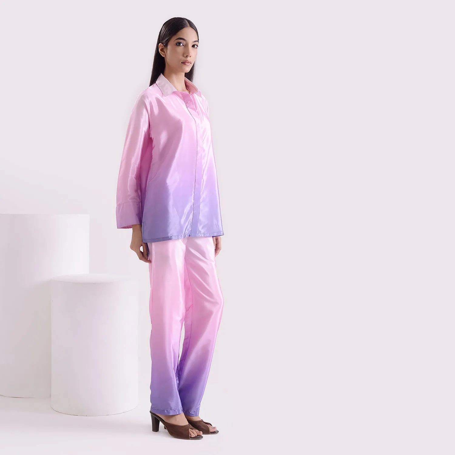 Subtle Ombre silk Coord set of 2