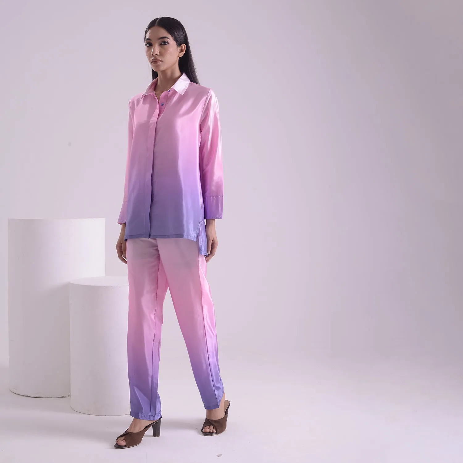 Subtle Ombre silk Coord set of 2