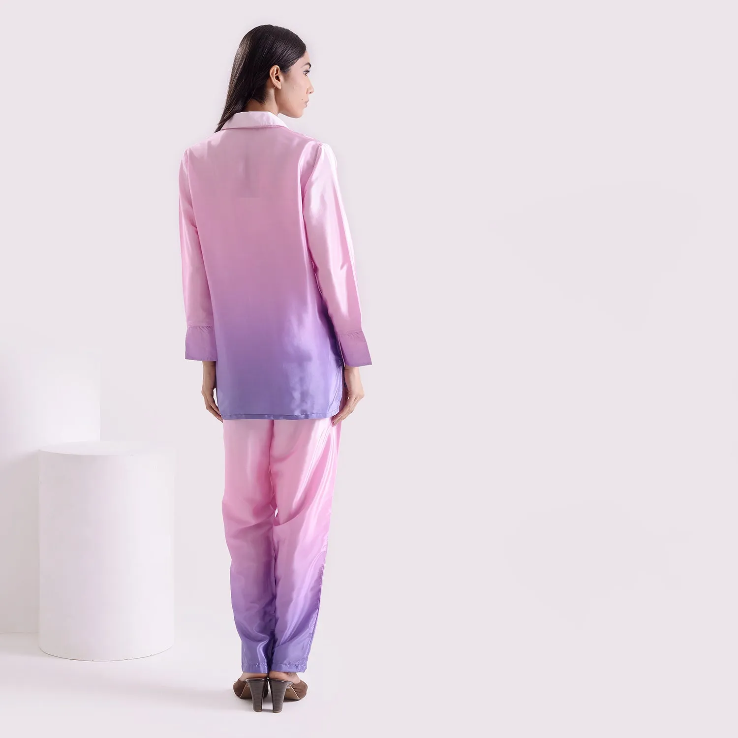 Subtle Ombre silk Coord set of 2